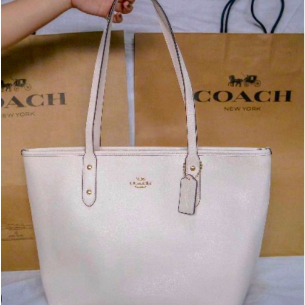 Coach white tote bag.